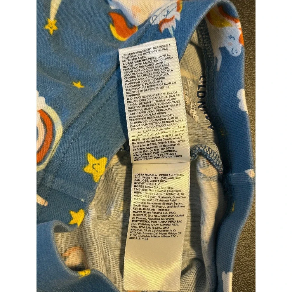 Old Navy Toddler Girls Unicorn Rainbow Pajama Set Blue 2-Piece 3T Cotton 1465